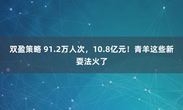 双盈策略 91.2万人次，10.8亿元！青羊这些新耍法火了